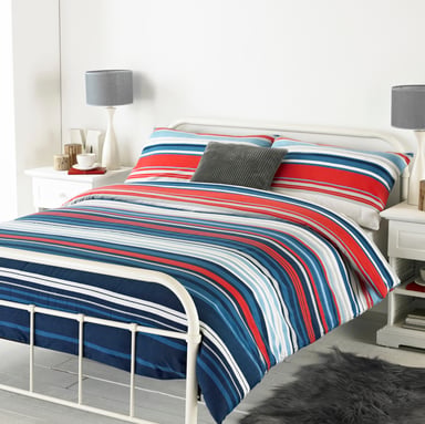 Lymington SKing Dekbedovertrek Set Blauw/Rood