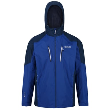 Regatta Mens Calderdale III Waterproof Jacket With Concealed Hood (Nautical Blue/Dark Denim)