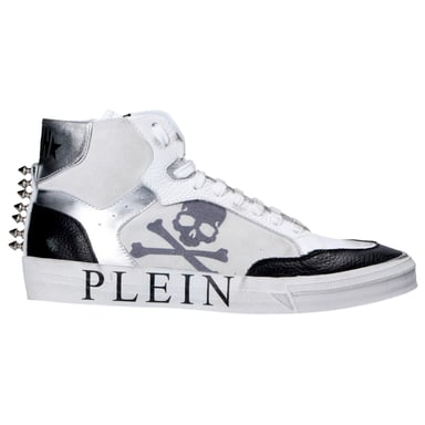 Philipp Plein Retrokickz High Top Leather White Trainers