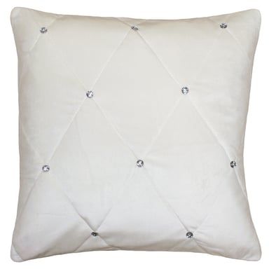 New Diamante Poly Cushion 45X45 Cre