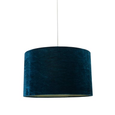 Maud 40cm Teal Velvet Drum Shade