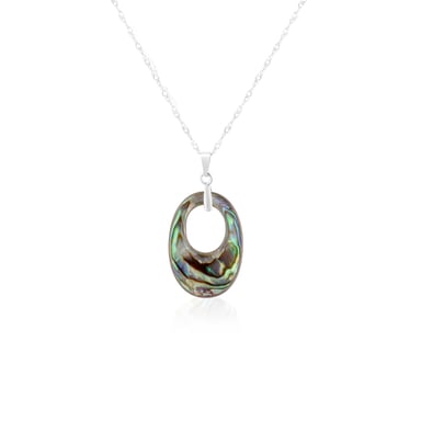 Abalone Pendant and Silver Mounting