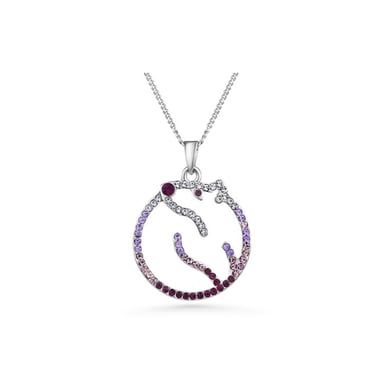 Swarovski - Purple Swarovski Crystal Elements Polar Bear Pendant and Rhodium Plated