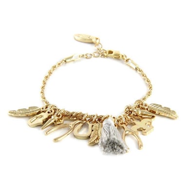 Ettika - Cotton Grey, Charm's Bracelet and Yellow Gold Plated