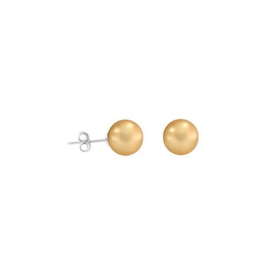 Golden Earrings pearl imitation pearls of 8 mm gilded and Silver 925