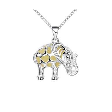 Blue Fluorescent Elephant Pendant