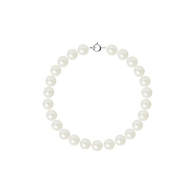 AA White Freshwater Pearl Women Bracelet and 750/1000 White Gold Clasp