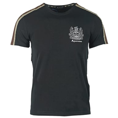 Aquascutum Shoulder Stripe Black T-Shirt