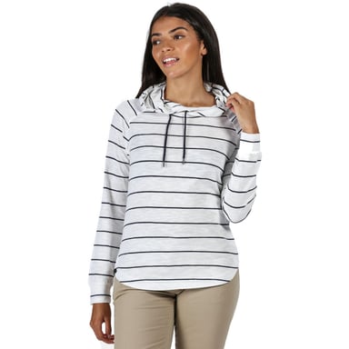 Regatta Womens Merindah Striped Hooded Jersey Hoodie Sweater