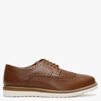 Richman Leather Lace Up Contrasting Sole Brogues