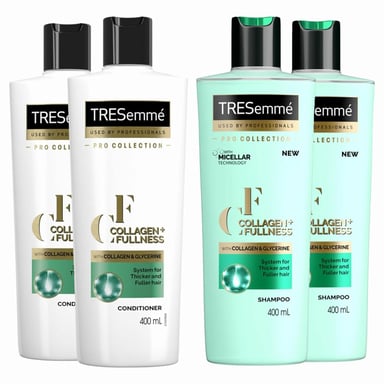 TRESemme Collagen + Fullness Shampoo Pack of 2 & Conditioner Pack of 2, 400ml