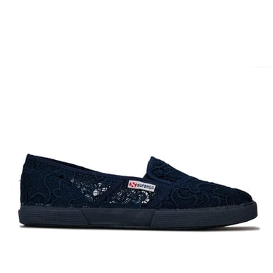 Women's Superga 2210 Macremw Classic Pumps in blue navy