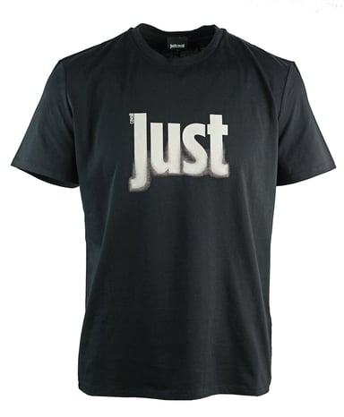 Just Cavalli Fading Logo Black T-Shirt