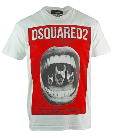 Dsquared2 Cool Fit Punk Rock White T-Shirt