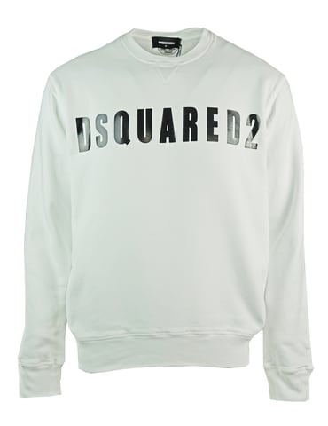 Dsquared2 Large Logo Print White Jumper