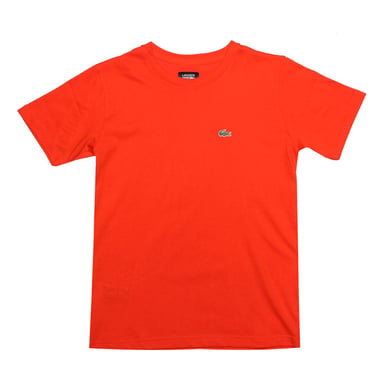Boy's Lacoste Junior Crew Neck T-Shirt in Orange