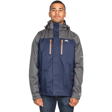 Trespass Mens Wooster Detachable Hood Zip Waterproof Jacket Coat