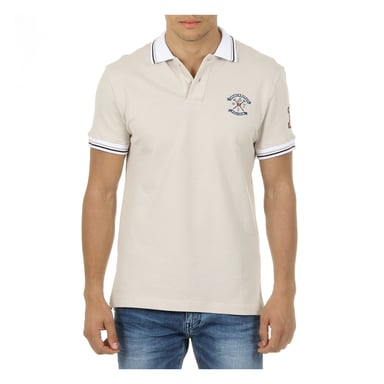Ufford & Suffolk Polo Club Mens Polo Short Mouwen Beige Fury