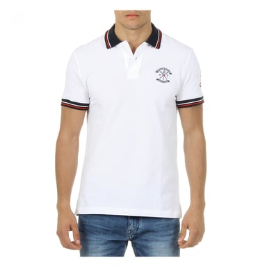 Ufford & Suffolk Polo Club Mens Polo korte mouwen witte apache