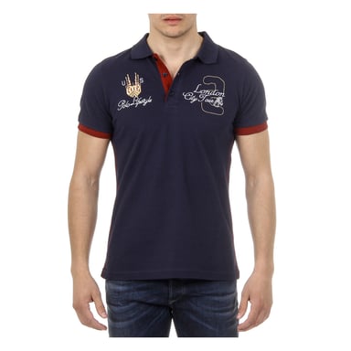 Ufford & Suffolk Polo Club Mens Polo Korte Mouwen US005 Navy Blue
