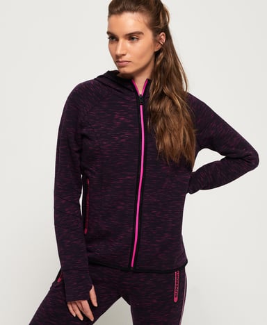 Superdry Core Gym Tech Panel Zip Hoodie