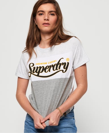 Superdry Premium Luxe Colour Block Boxy T-Shirt