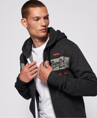 Superdry Sweat Shirt Shop Magma Panel Zip Hoodie