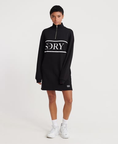 Superdry Edit Quarter Zip Sweat Dress