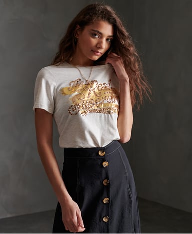Superdry The Real Foil Sequin T-Shirt