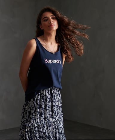 Superdry Swiss Logo Embroidered Classic Vest Top