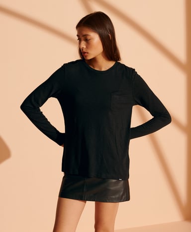 Superdry Organic Cotton Scripted Long Sleeved Crew Top