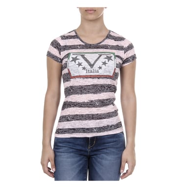 V 1969 Italia Womens T-shirt Korte mouwen Ronde hals Multicolor Charlotte