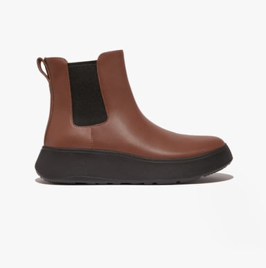 FitFlop F-MODE FLATFORM Dames Chelsea Boots Rijk Bruin