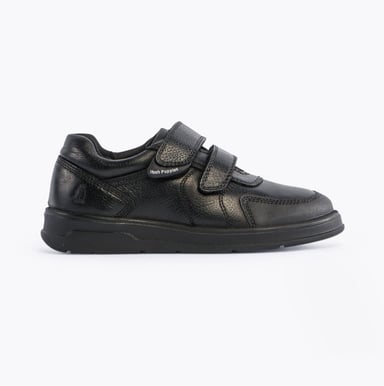 RYAN Jongens Leren School schoenen Zwart