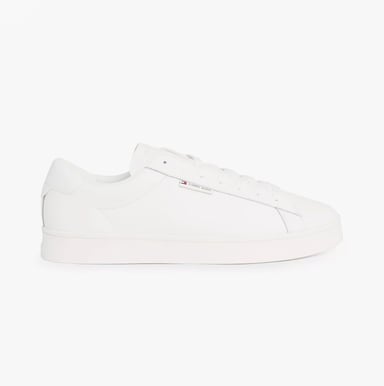 TJM LEATHER LOW CUPS Mens Trainers Ecru