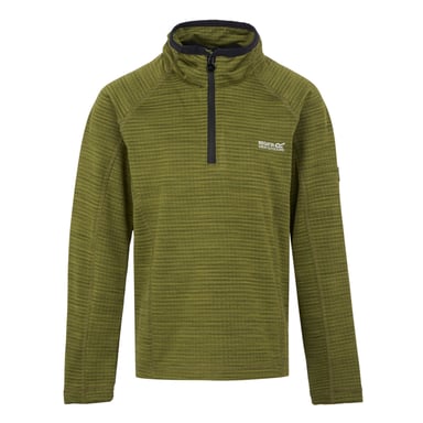 Regatta Childrens/Kids Berley Half Zip Long Sleeved Top (Nephrite Green/Black)