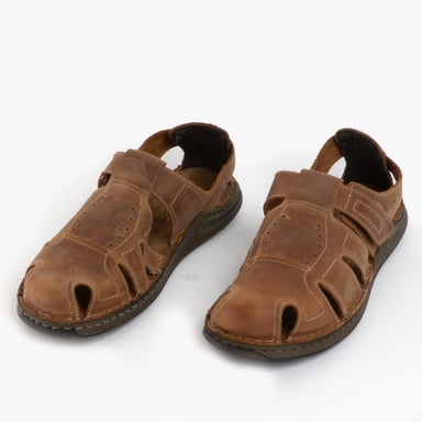 MAVERICK 01 Mens Leather Sandals Chestnut