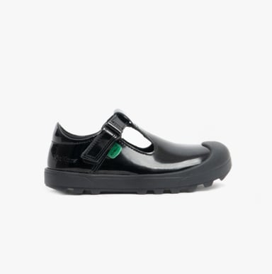 Girl's Kickers Infant Plunk Patent Shoe in Black