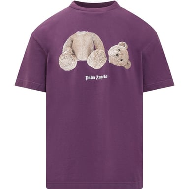 Palm Angels Kill The Bear Logo Purple T-Shirt