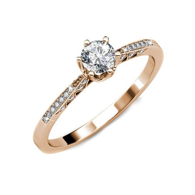 Destiny Ring - Rose Gold and Crystal