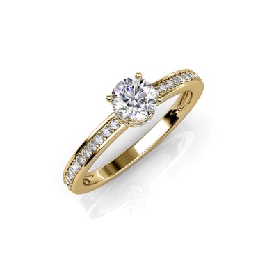 Elise Ring - Gold and Crystal
