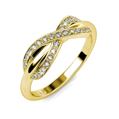 Trist Ring - Gold and Crystal