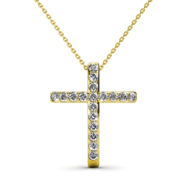 Cross Pendants - Gold and Crystal