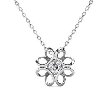 Daffodil Pendants - Silver and Crystal