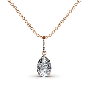 New Drop Pendants - Rose Gold and Crystal