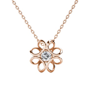 Daffodil Pendants - Rose Gold and Crystal