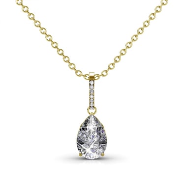 New Drop Pendants - Gold and Crystal