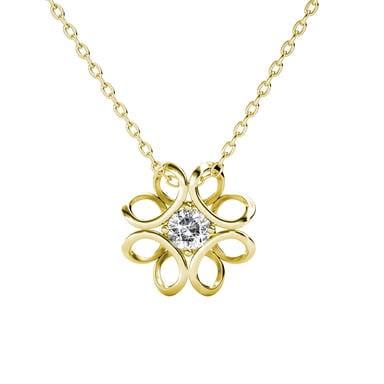 Daffodil Pendants - Gold and Crystal