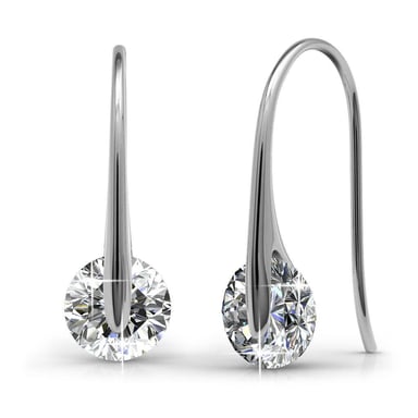 Classy Earrings - Silver and Crystal