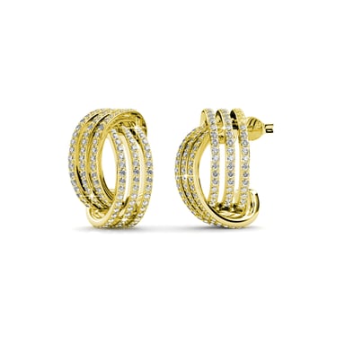 Cherish Earrings - Gold and Crystal